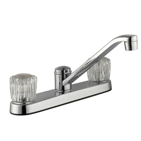 DeltaFoundations Single-Handle Standard <strong>Kitchen Faucet</strong> with Side Sprayer in Chrome. . Home depot kitchen faucet
